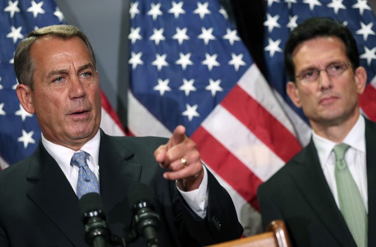 House Speaker John Boehner, R-Ohio, and Majority Leader Eric Cantor, R-Va., have said they would vote for military action in Syria. (Win McNamee/Getty Images)