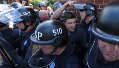 Watch: Man who organized Charlottesville white supremacist rally chased from press conference