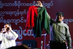 Sweaters knit by Myanmar’s Suu Kyi sell for $123K