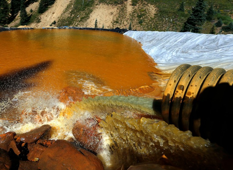 In August 2015, EPA contractors doing cleanup work on the Gold King Mine triggered a toxic spill that polluted the Animas River in Colorado, New Mexico and Arizona. (AP Photo/Brennan Linsley, File)