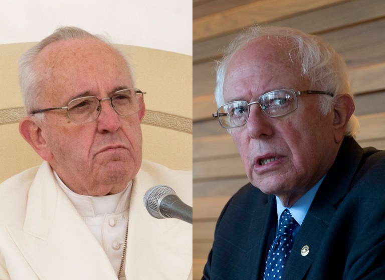 On Friday morning, Bernie Sanders' campaign announced that Sanders would be visiting the Vatican at the Pope’s invitation to take part in a conference on social, environmental and economic issues. (AP Photos)