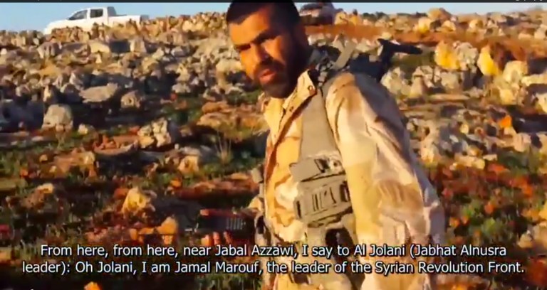 The rebels' frustration was plain in a video showing Syrian Revolutionary Front leader Jamal Marouf cursing Jabhat al-Nusra and the Islamic State.