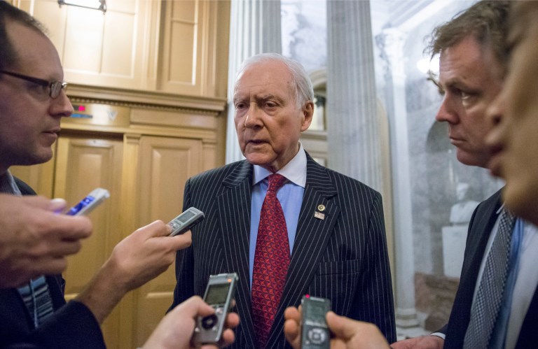 "Based upon past experience, they will fight very hard to not let anybody on the court who is not liberal, or who is not going to have their judicial philosophy, and in a way I don't blame them for that," said Sen. Orrin Hatch, R-Utah. (AP Photo/J. Scott Applewhite)