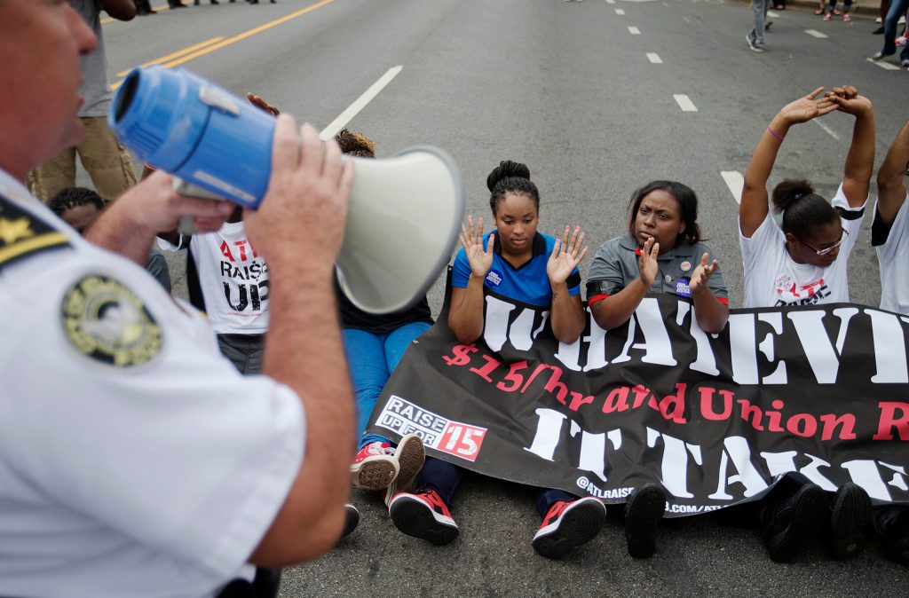 Arrests made during Atlanta fast food wage protest