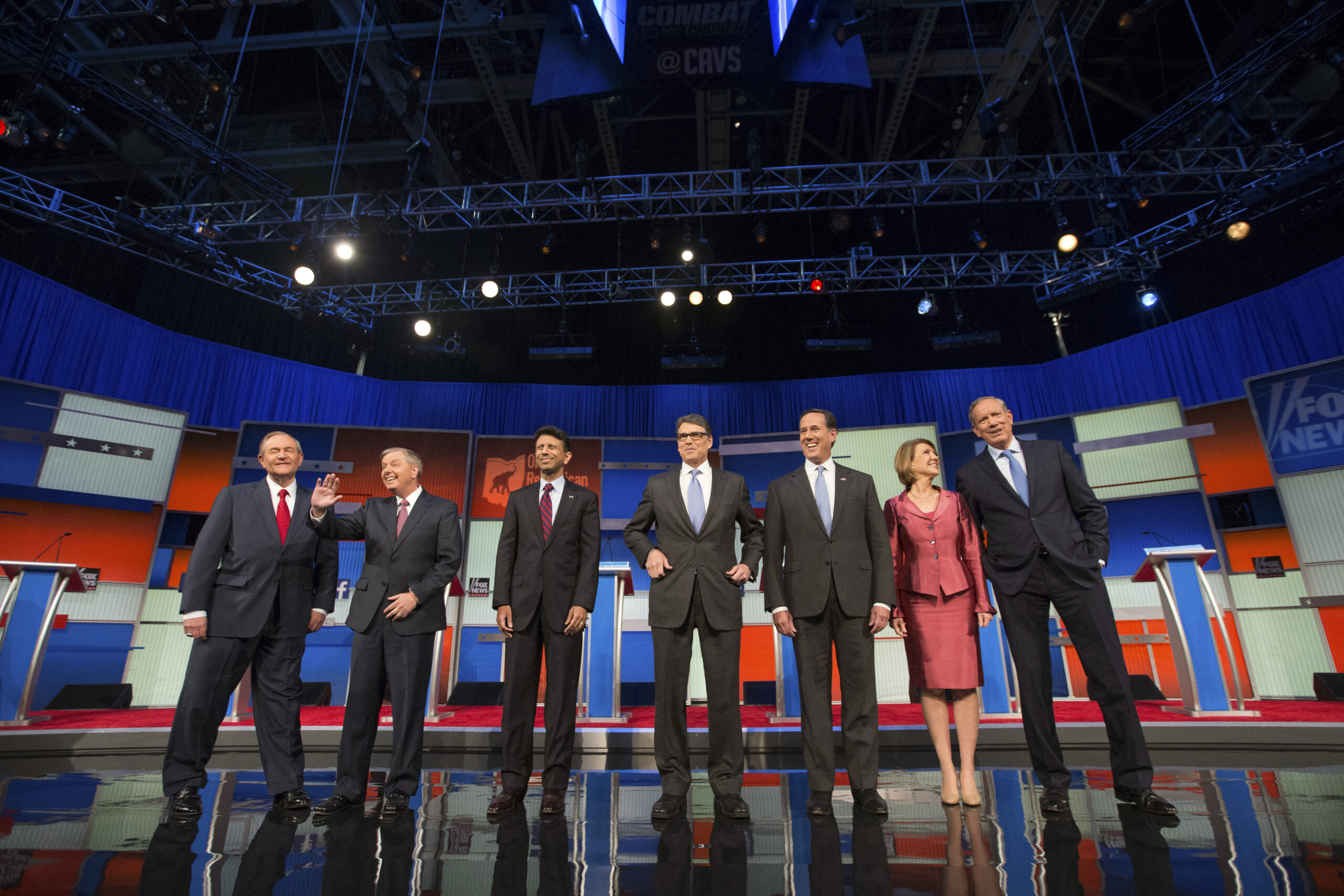 Republicans in undercard debate target Trump