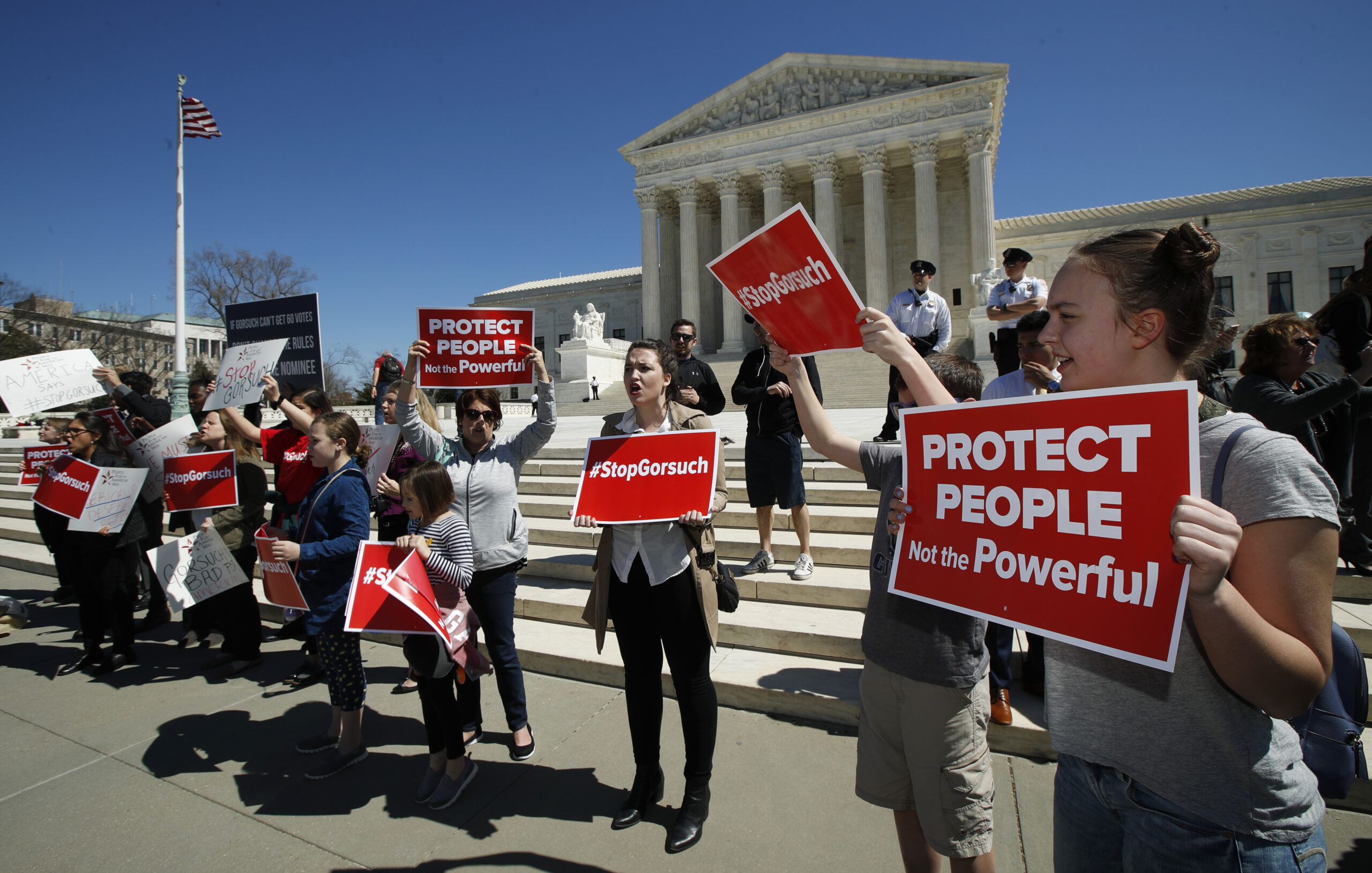 Activists disrupt GOP rally for Neil Gorsuch