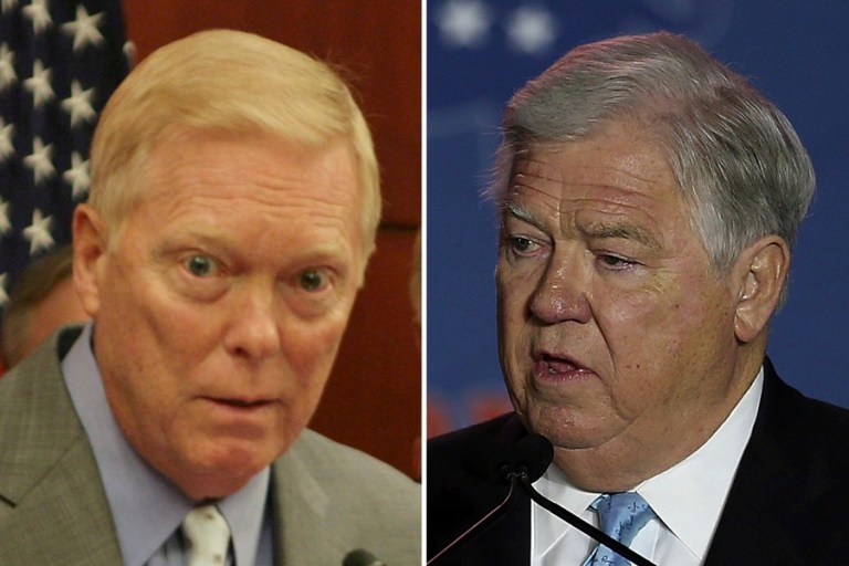 Former House Democratic Leader Dick Gephardt, left, and former Republican National Committee boss Haley Barbour. (Getty Images file)