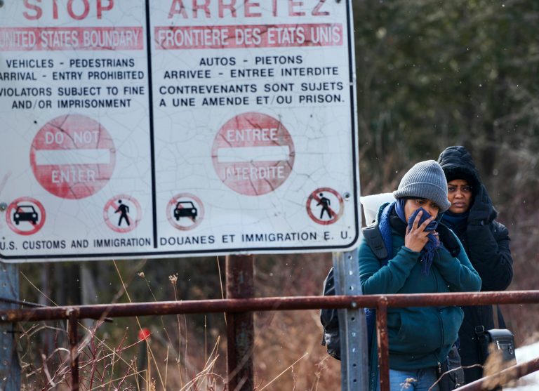 Canadian police apprehended a woman attempting to smuggle nine Africans into the Canadian province of Saskatchewan from North Dakota, officials announced Wednesday. (AP Photo/Craig Ruttle)