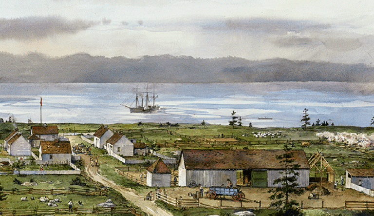 An image of the Belle Vue Sheep Farm is seen.