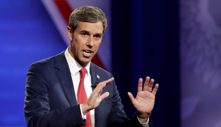 Democratic presidential candidate former Texas Rep. Beto O'Rourke speaks during the Power of our Pride Town Hall Thursday, Oct. 10, 2019, in Los Angeles. The LGBTQ-focused town hall featured nine 2020 Democratic presidential candidates.