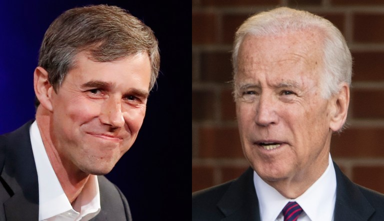 Beto O'Rourke and Joe Biden.
