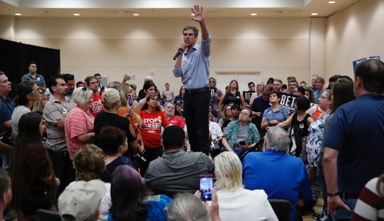 Democratic presidential candidate and former Texas Rep. Beto O'Rourke speaks at a campaign event Thursday, Aug. 1, 2019, in Las Vegas. 