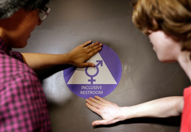 The bill comes in response to the May edict issued by the Justice Department advising the nation's public schools that transgender students may enter locker rooms, bathrooms and join sports teams that adhere to gender identity. (AP Photo/Elaine Thompson)