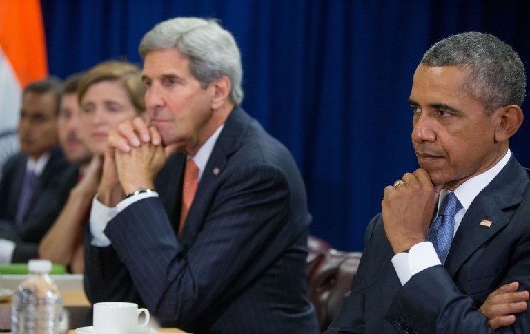 President Obama and Secretary of State John Kerry are creating greater distance between themselves and Israel in the waning days of the administration. (AP Photo/Andrew Harnik)