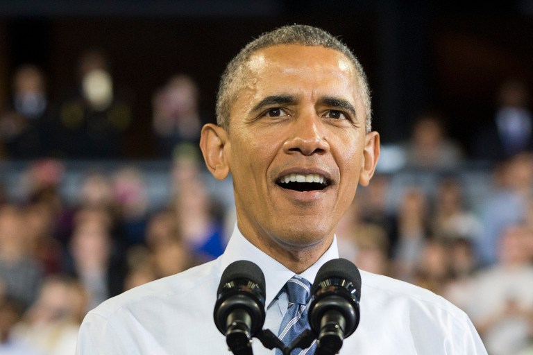 In this March 10, 2015, photo, President Barack Obama speaks at Georgia Tech in Atlanta, about his plan to clamp down on the private companies that service federal student debt. (AP Photo/Jacquelyn Martin)