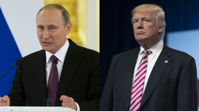 Clinton campaign manager Robby Mook said Wednesday that Donald Trump's praise for Vladimir Putin is tantamount to defending the murder of journalists. (AP Images)