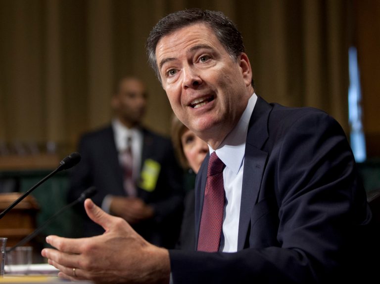 FBI Director James Comey testifies during the Senate Judiciary Committee hearing on Capitol Hill in Washington, Wednesday, July 8, 2015. (AP Photo/Carolyn Kaster)