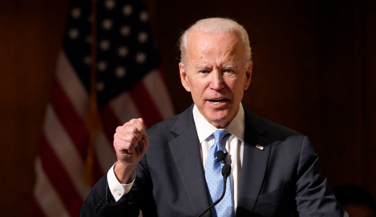 Former Vice President Joe Biden speaks at the Chuck Hagel Forum in Global Leadership, on the campus of the University of Nebraska-Omaha, in Omaha, Neb., Thursday, Feb. 28, 2019.