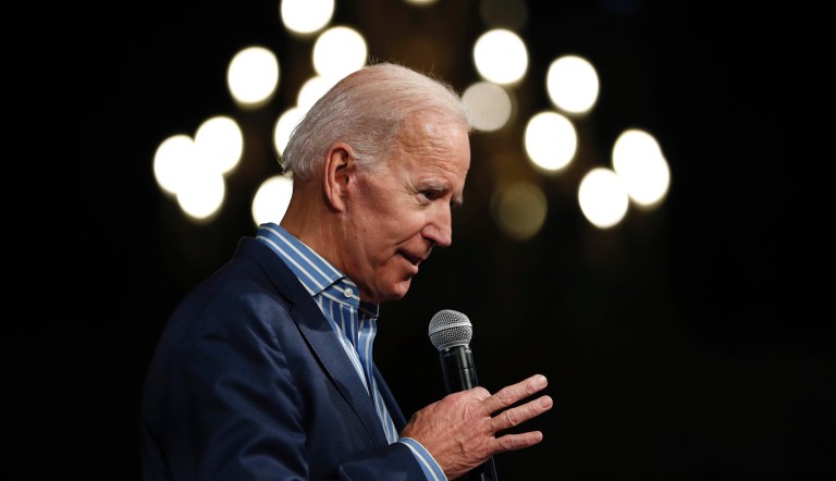 Former Vice President and Democratic presidential candidate Joe Biden speaks during a rally, Wednesday, May 1, 2019, in Des Moines, Iowa. 