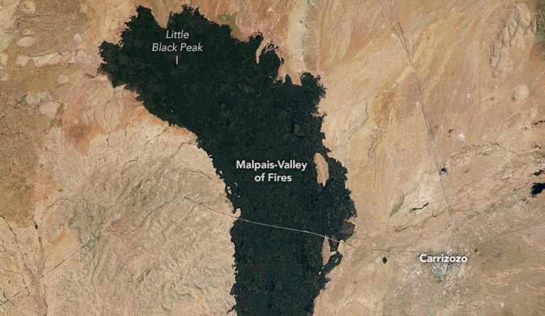 SEE IT: Stunning photo captured from ISS shows ancient lava flow in US desert