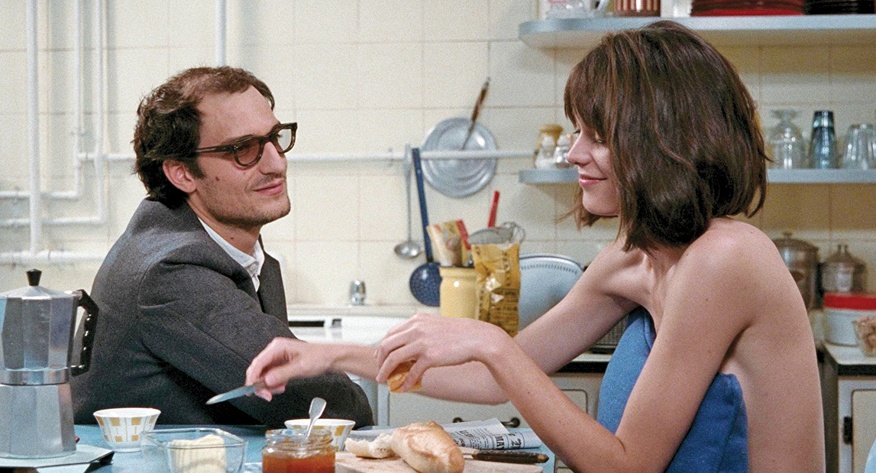 Louis Garrel and Stacy Martin in ‘Godard Mon Amour.’