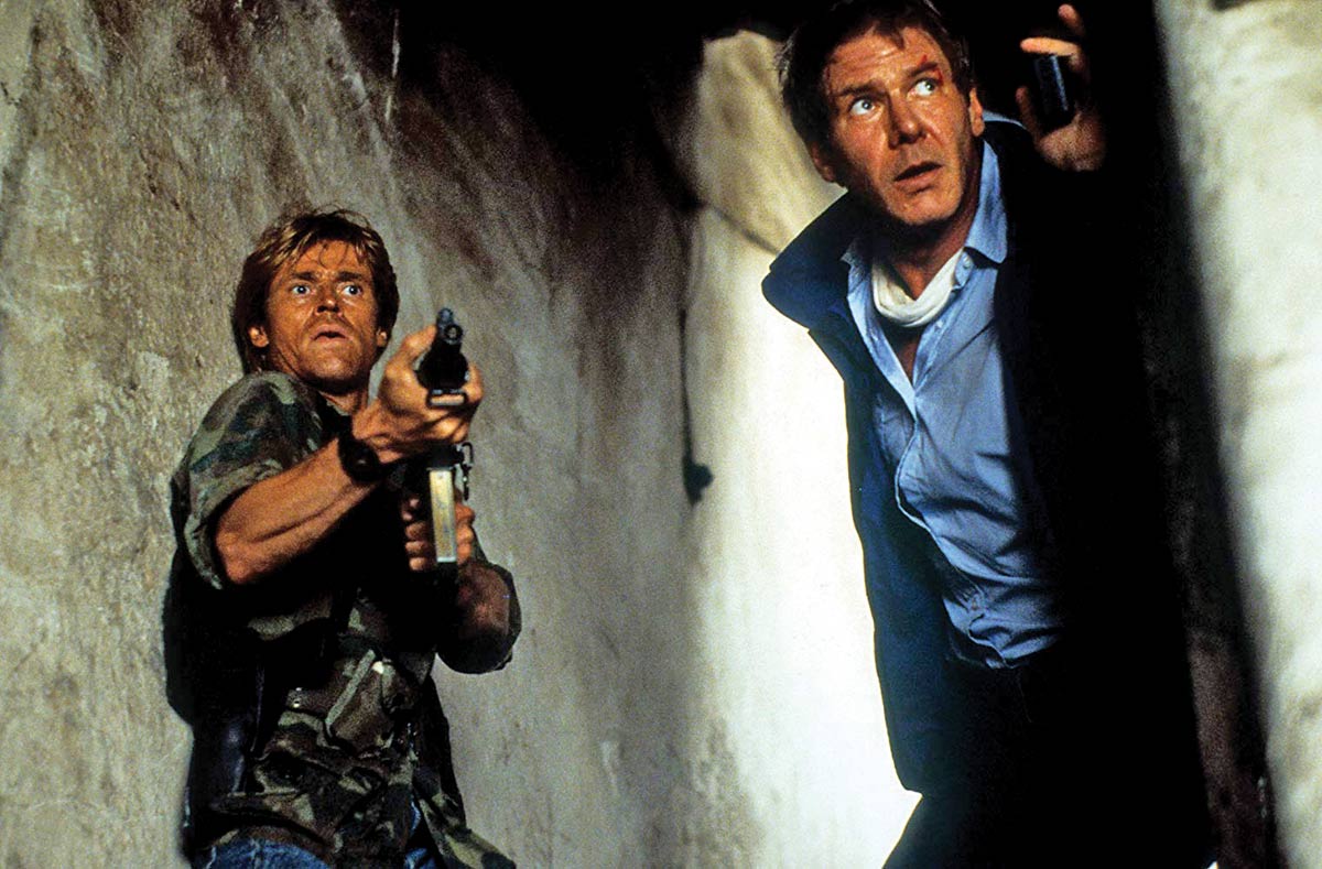 Harrison Ford, right, as Jack Ryan and Willem Defoe as John Clark in ‘Clear and Present Danger’ (1994)