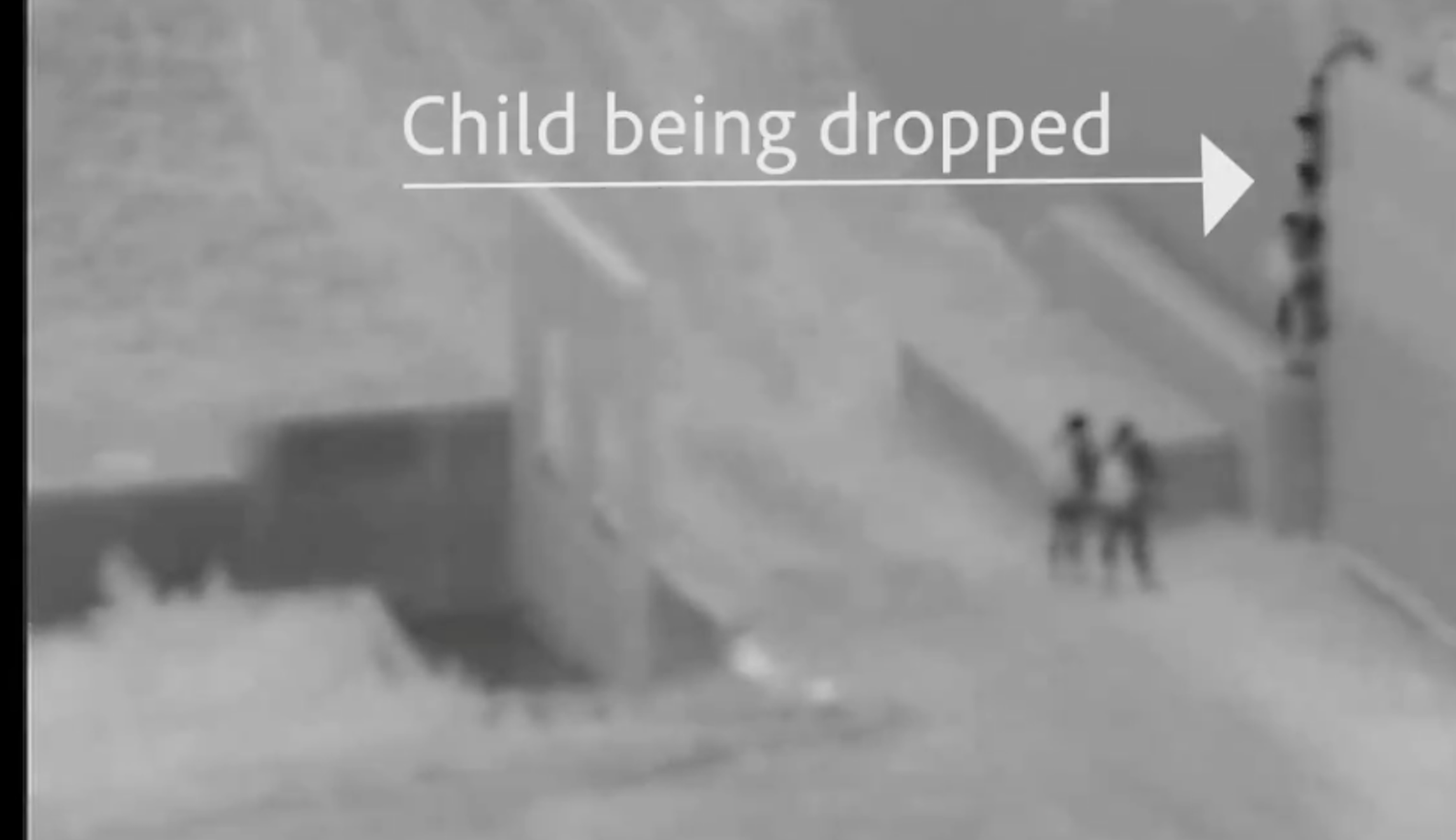 Smugglers drop 2-year-old from border wall