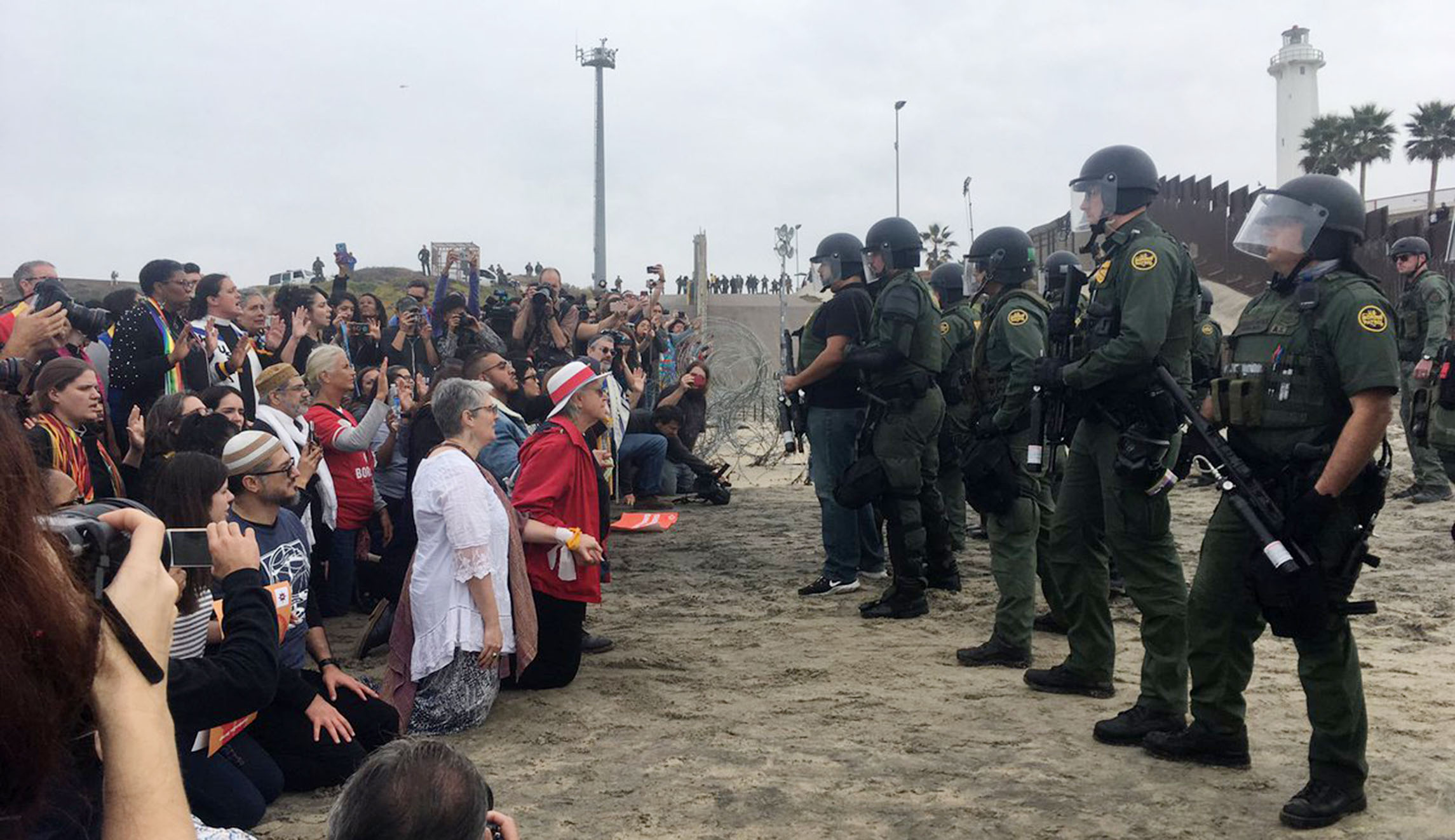 32 arrested during faith march at San Diego border