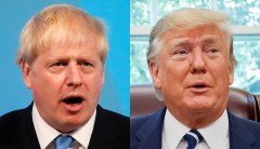 Trump meets Boris Johnson away from cameras