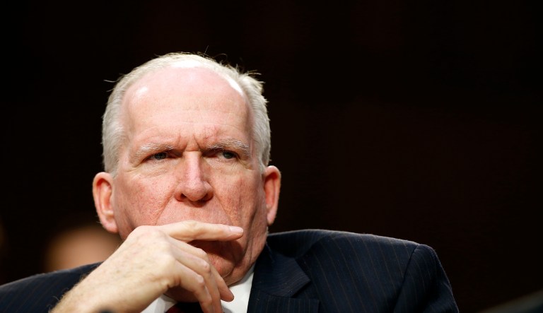 CIA Director John Brennan participates in the Senate Intelligence Committee's hearing on worldwide threats, Tuesday, Feb. 9, 2016, on Capitol Hill in Washington.