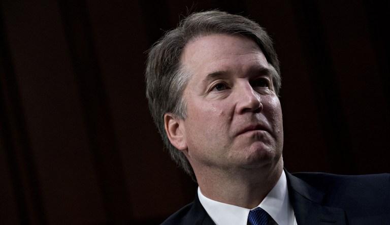 Brett Kavanaugh, U.S. Supreme Court associate justice nominee for U.S. President Donald Trump, listens during a Senate Judiciary Committee confirmation hearing in Washington, D.C., U.S., on Tuesday, Sept. 4, 2018. If confirmed, Kavanaugh would fortify the high court's conservative majority, and spotlight the rightward march of the federal judiciary under Trump and the GOP-controlled Senate.