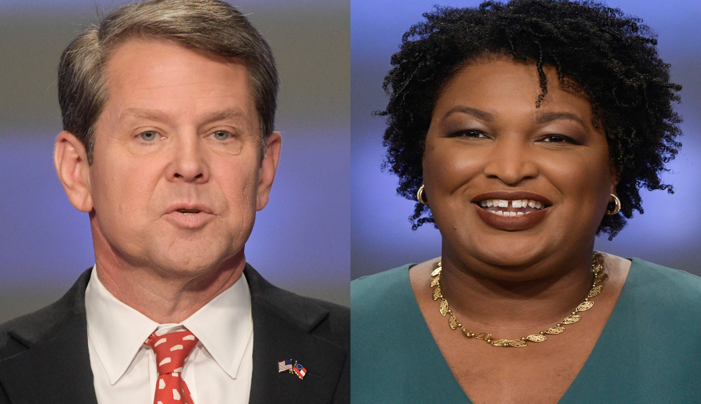 Brian Kemp and Stacey Abrams