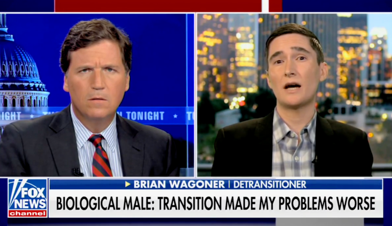 Brian Wagoner, a biological male who de-transitioned from a transgender woman, shares how he regrets having taken horomones, saying they 