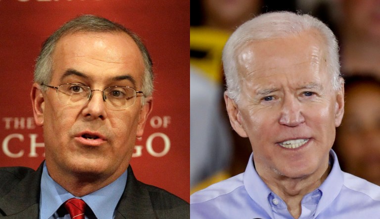 David Brooks and Joe Biden.