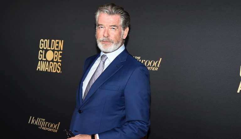 Actor Pierce Brosnan arrives at the Hollywood Foreign Press Association and The Hollywood Reporter celebration of the 2020 award season and Golden Globe Ambassador reveal at Catch LA on Thursday, Nov. 14, 2019, in West Hollywood, Calif.