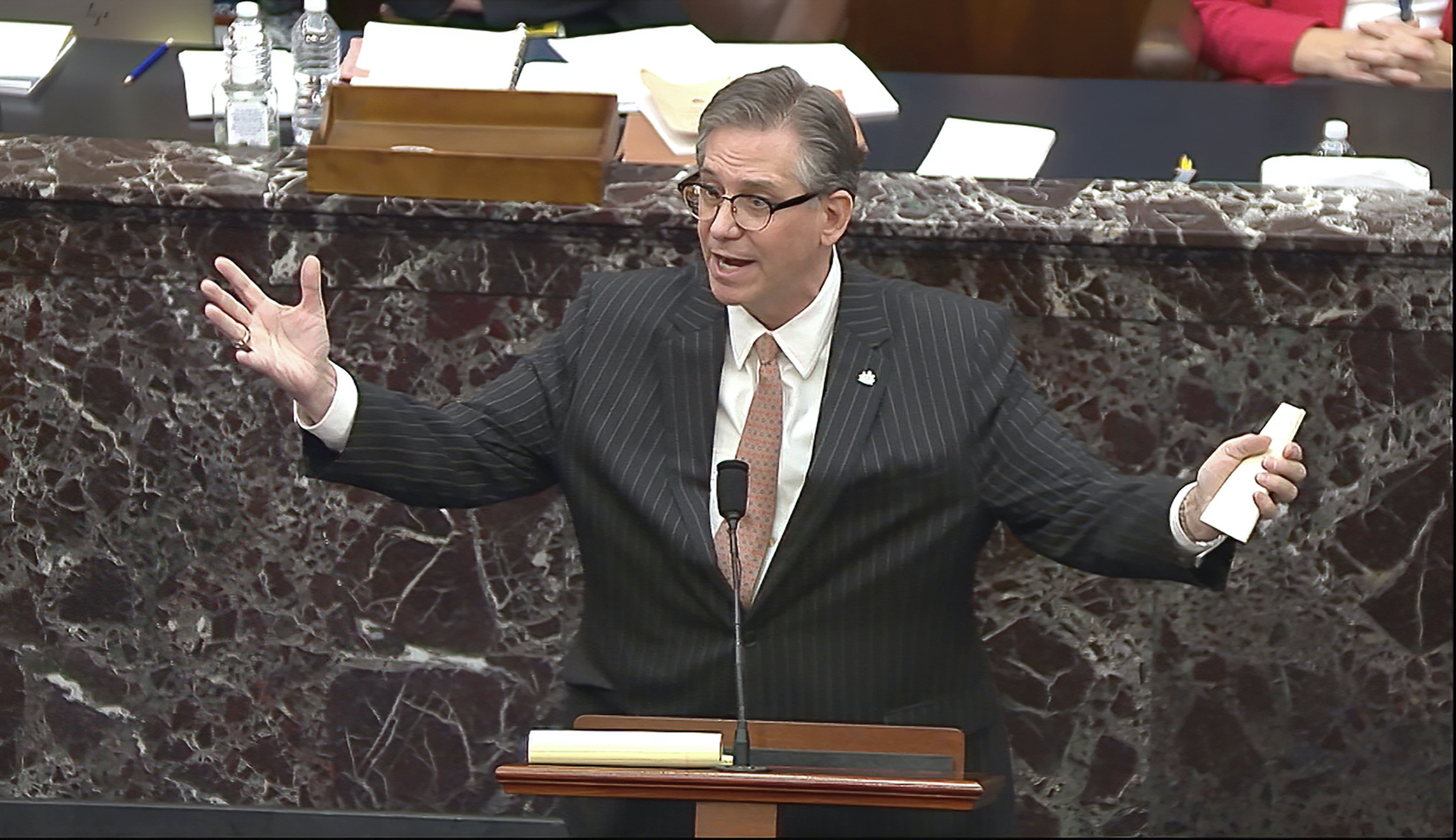 GOP senators baffled by meandering impeachment lawyer Castor