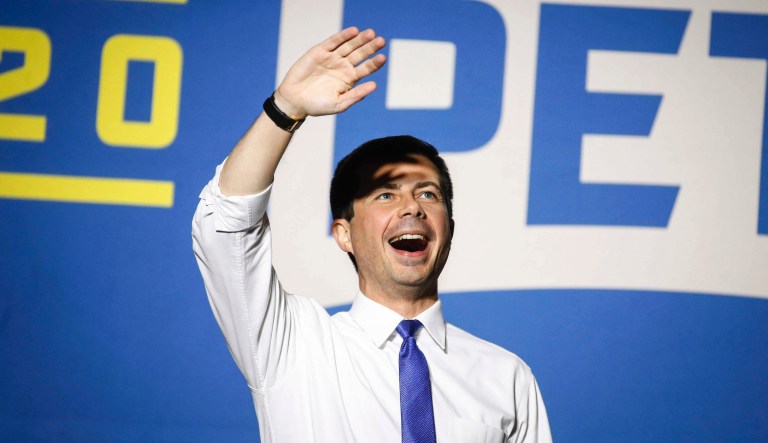 Democratic presidential candidate hopeful Pete Buttigieg spoke to about 1,000 supporters at Iowa State University during a town hall style meeting on Wednesday, Oct. 16, 2019, in Ames, Iowa.