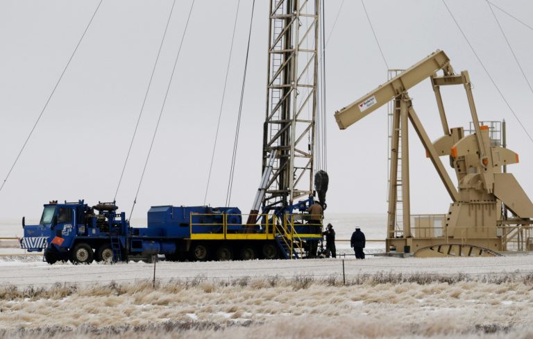 A generic photo of an oil drilling site in North Dakota. 