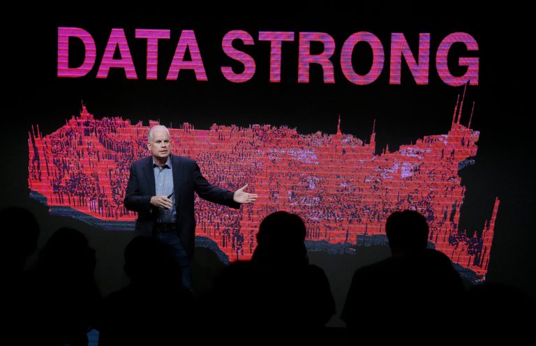 T-Mobile Chief Technology Officer Neville Ray speaks at a T-Mobile announcement in San Francisco, Wednesday, Sept. 10, 2014. T-Mobile will sell more than 100 smartphone models with a built-in feature that taps into Wi-Fi networks to make phone calls and send texts when customers can't connect to the wireless carrier's cellular network. (AP Photo/Jeff Chiu)