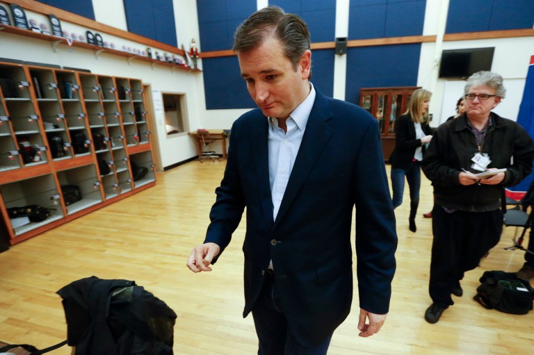 Ted Cruz's campaign concedes that next Tuesday's primaries in Pennsylvania, Connecticut, Delaware, Rhode Island, and Maryland will be difficult for Cruz. (AP Photo/Keith Srakocic)