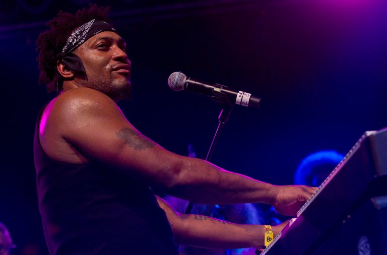   DeAngelo performs during the Bonnaroo Music and Arts Festival in Manchester, Tenn., Sunday, June 10, 2012. (AP Photo/Dave Martin)  