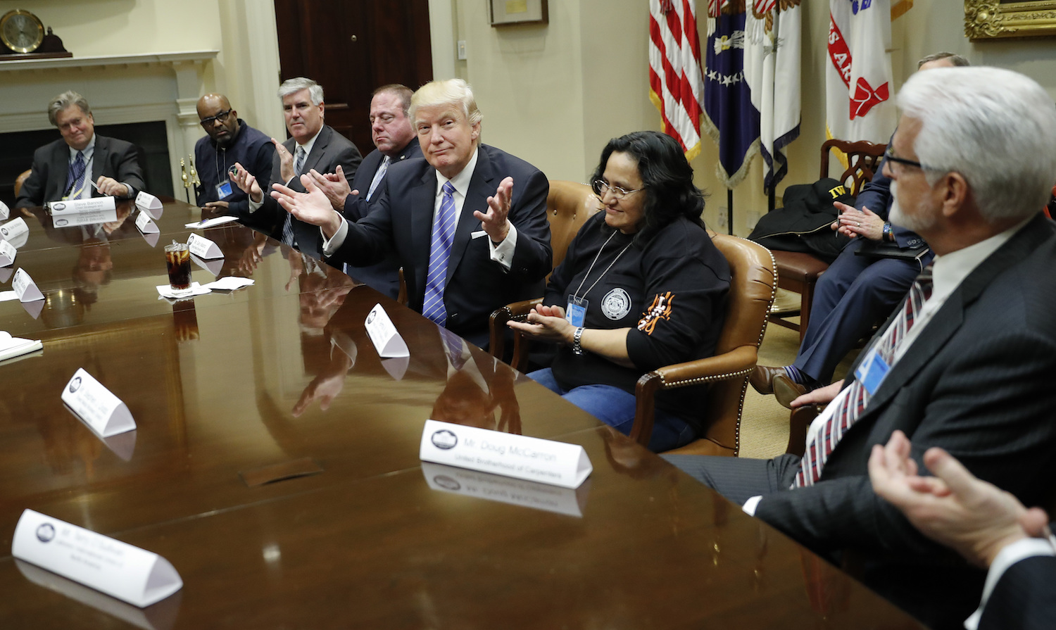 Trump tells labor bosses to expect ‘beautiful’ trade deals