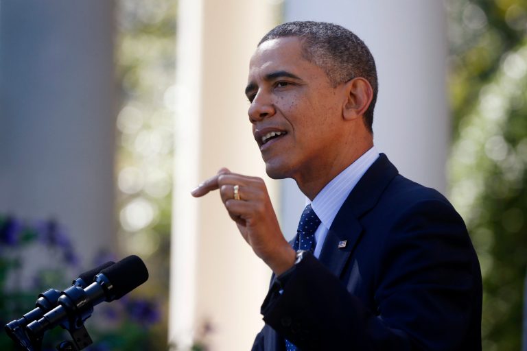 FILE - In this Oct. 21, 2013, file photo, President Barack Obama gestures while speaking in the Rose Garden of the White House in Washington. Just two weeks after Obama saw his Democratic party put up an unyielding front against Republicans, his coalition is showing signs of stress. From health care to spying to pending budget deals, many congressional Democrats are challenging the administration and pushing for measures that the White House has not embraced.  (AP Photo/Charles Dharapak, File)