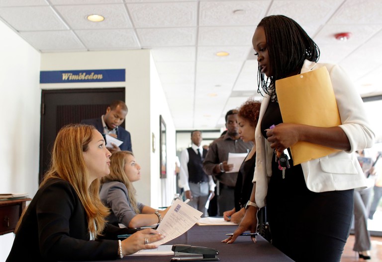 Jobless claims are viewed by investors and policymakers as a high-frequency gauge of the health of the economy. (AP Photo/Lynne Sladky)
