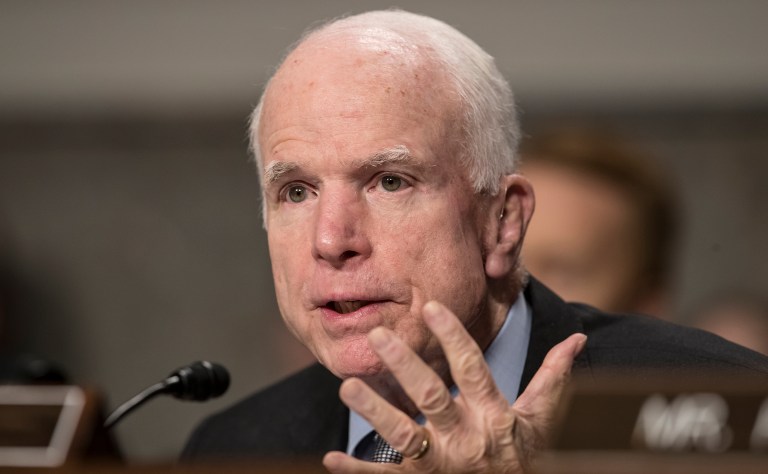 Sen. John McCain went after President Trump's pick to lead of the Office of Management and Budget as 