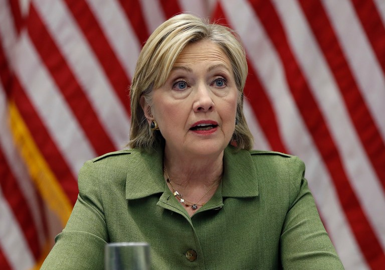 Democratic presidential candidate Hillary Clinton is losing her lead over Republican rival Donald Trump in Pennsylvania, after her big post-convention bump. (AP Photo/Carolyn Kaster)