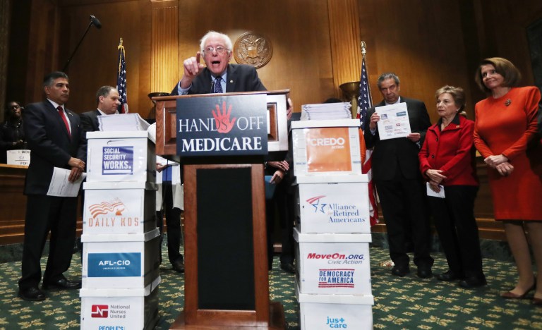 Senators blasted Republicans for aiming to repeal the healthcare law without a replacement ready to go. (AP Photo/Manuel Balce Ceneta)