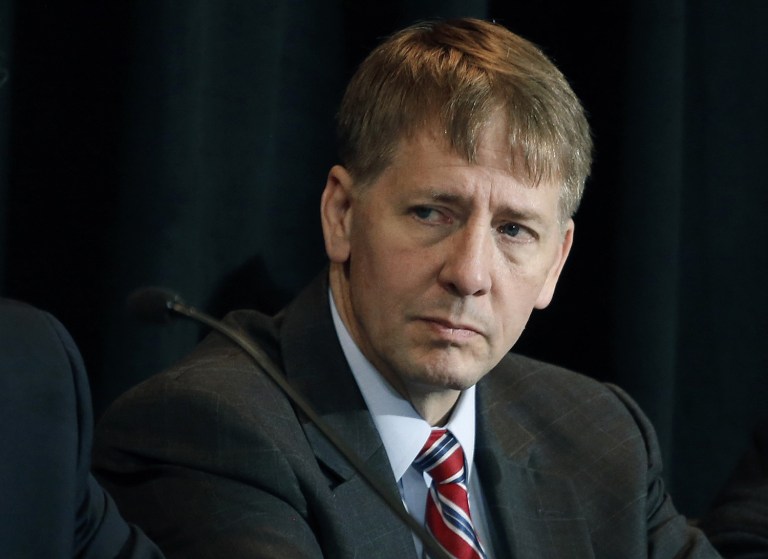 Republican wants CFPB Director Richard Cordray out, preferably through ugly firing. (AP Photo/Brennan Linsley, File)
