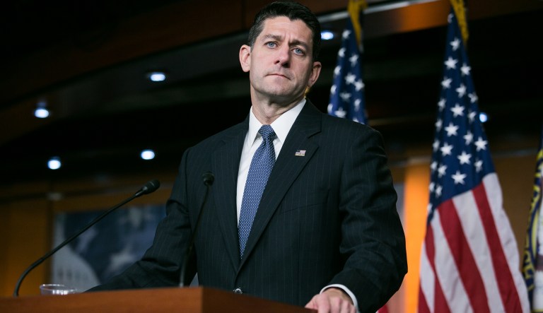 Ryan, R-Wis., appeared to indirectly criticize Sen. Jeff Flake's heavy criticism of President Trump during a floor speech Tuesday, as well as Sen. Bob Corker's television interviews that also slammed the president. (Graeme Jennings/Examiner)