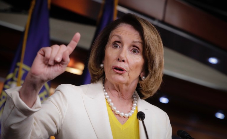 While she downplayed the idea of impeaching Trump, however, Pelosi said she did not believe talking about it would hurt them in the 2018 midterm elections. (AP)